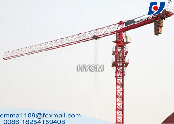 الصين 70m Trolley Jib Flat Top Tower Crane 12 طن L68 قسم الصاري جميع تحكم العاكس المزود
