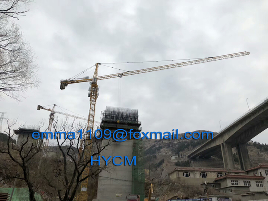 الصين HYCM Factory 6013 Topkit Tower Crane Hammerhead Type 60m Work Jib EXW Price المزود