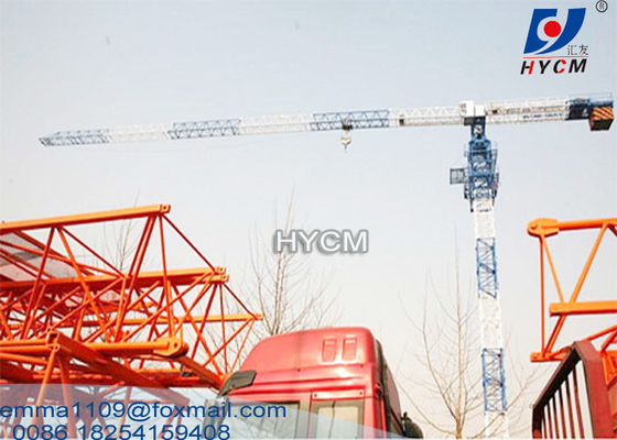 الصين Huiyou 10tons Tower Crane Flat Top بدون رأس وأعلى نوع الدوران 60m ذراع الرافعة المزود