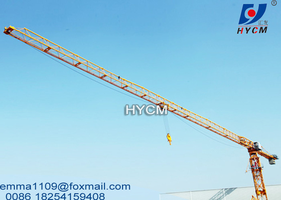 الصين QTZ125 برج كرين علوي نوع مسطح مع قسم الصاري L68 60 متر ارتفاع مجاني 65 متر طول المزود