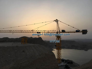 الصين qtz250 رافعة برجيه توبكيت نوع جسر رافعة 75 متر الجيب 48 متر ارتفاع العمل المزود