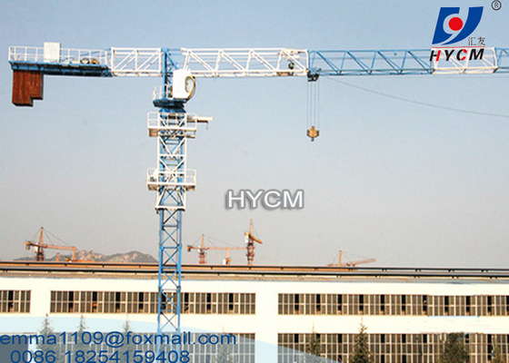 الصين QTZ125 برج الرافعة المسطحة 10t تحميل مع مؤشر لحظة الوزن 60 متر بوم المزود