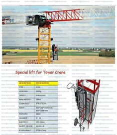الصين OEM SC50 بناء برج كرين مصعد مع نظام التحكم العاكس المزود