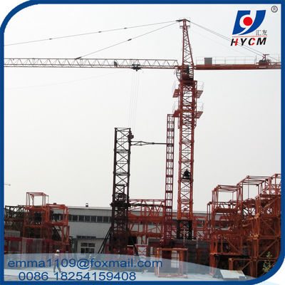 6t QTZ6012 التسلق الذاتي الرافعة البرج 60mts بوم مع رأس البرج