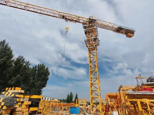 12T QTZ250 7020 رافعة بناء مستعملة 60m ارتفاع و L68 الصخرة 2019 سنة صنع