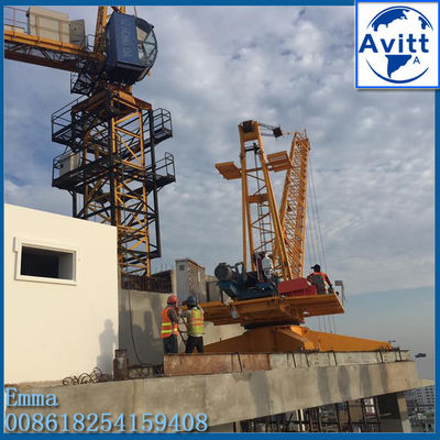 إزالة رافعة برجية داخلية QD3015 Derrick Luffing Tower Crane 30m Work Jib