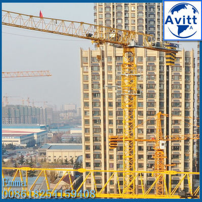 QTZ125 الرافعة البرجية المسطحة 60m طوق 10t سعة